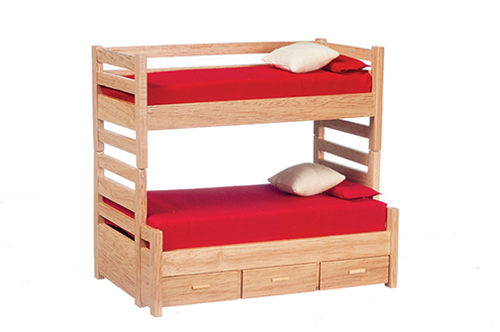 Trundle Bunkbed, Oak